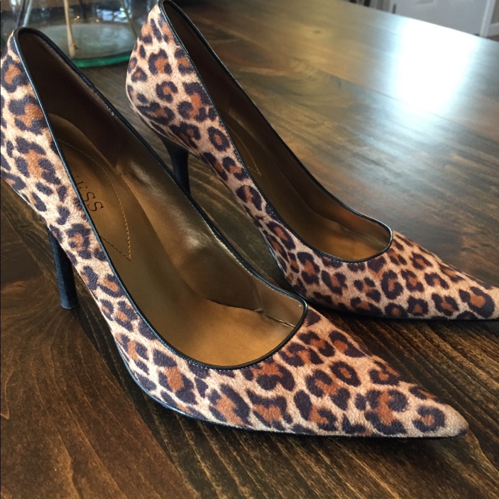 Guess Leopard Print Heels, size 7.5